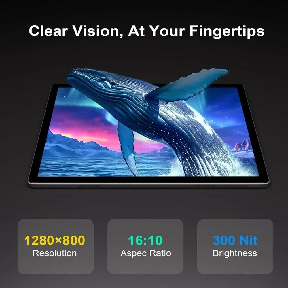 Android 14 Tablet 10.1 inch Octa-Core Processor 64GB Expandable with SD Wifi